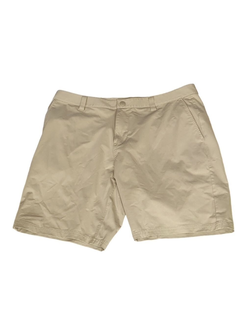 RHONE tan flat front shorts size 36